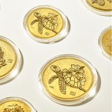  Đồng Xu Rùa Vàng Trường Thọ 24K 9999 (0.1g) 