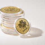  Đồng Xu Cỏ 4 Lá May Mắn Vàng 24K 9999 (0.1g) 