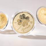  Đồng Xu Cỏ 4 Lá May Mắn Vàng 24K 9999 (0.1g) 