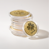  Đồng Xu Cỏ 4 Lá May Mắn Vàng 24K 9999 (0.1g) 