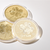  Đồng Xu Cỏ 4 Lá May Mắn Vàng 24K 9999 (0.1g) 