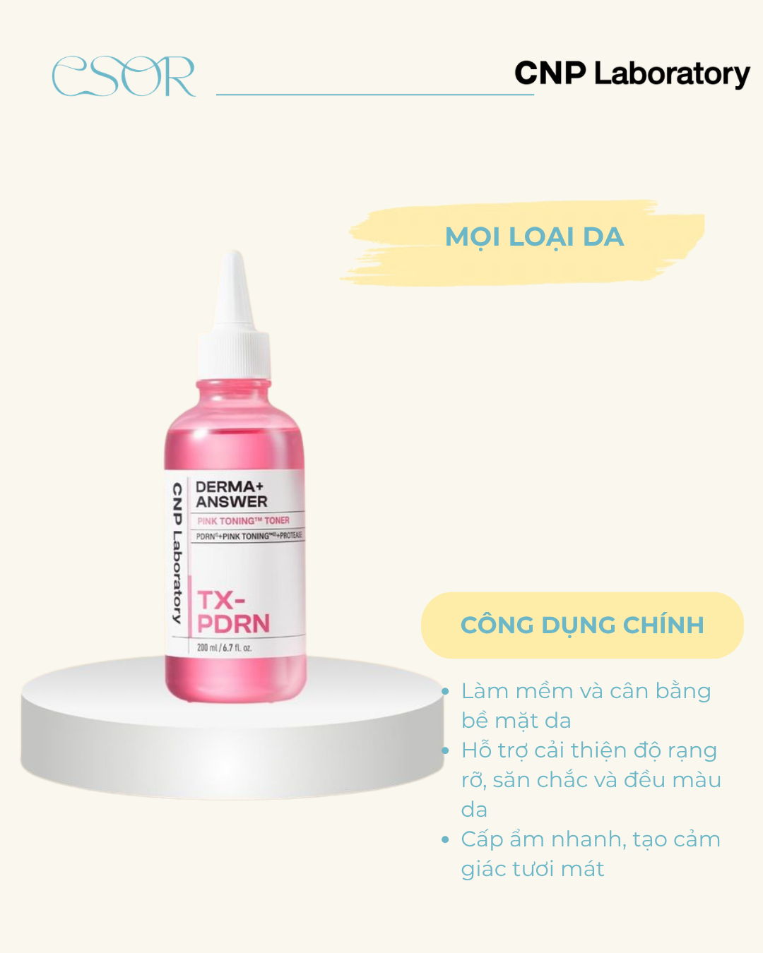  Nước hoa hồng CNP Derma Answer Pink Toning Toner 200ml 