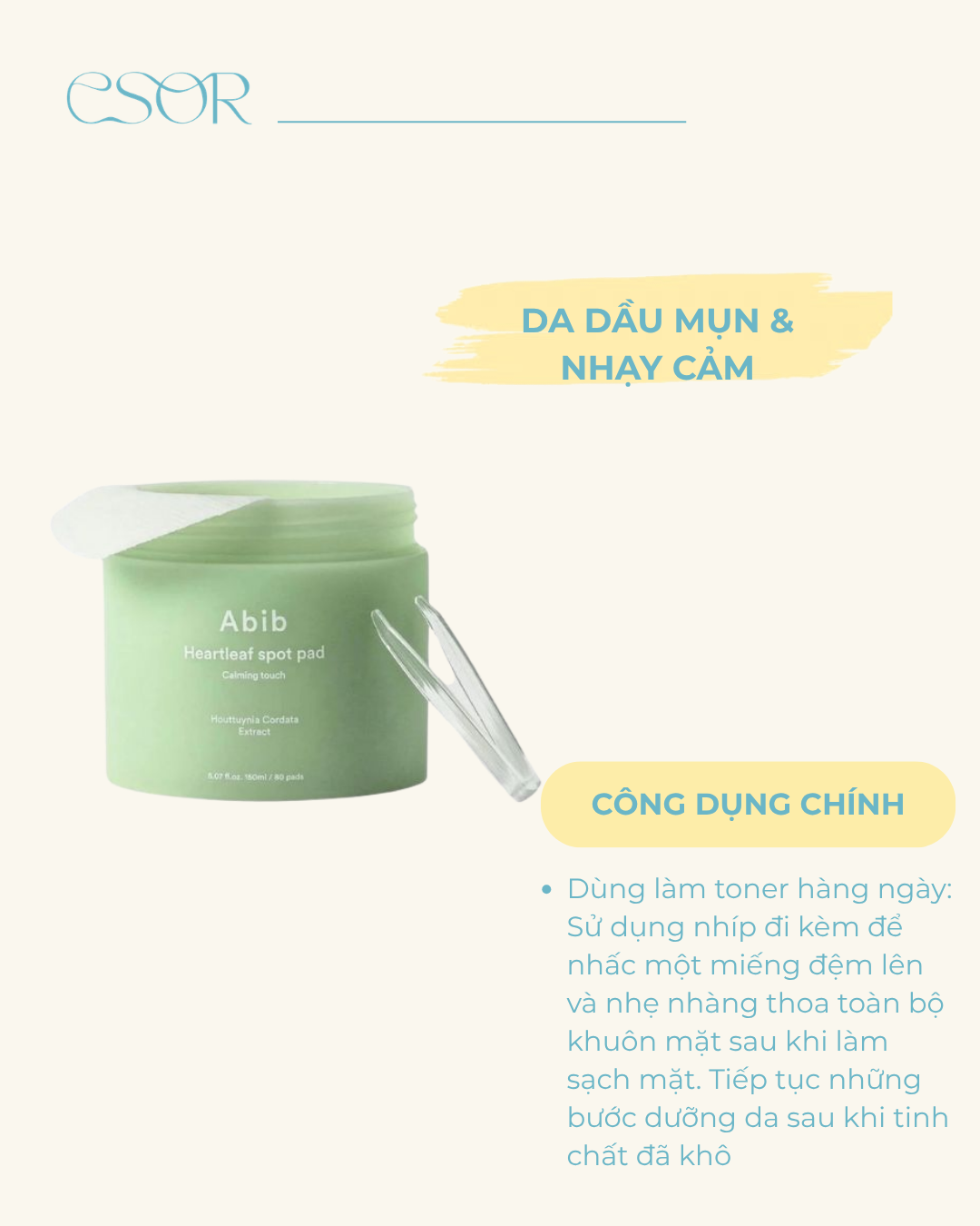  Pad Làm Dịu Da Abib Heartleaf Spot Pad Calming Touch 80 Miếng 