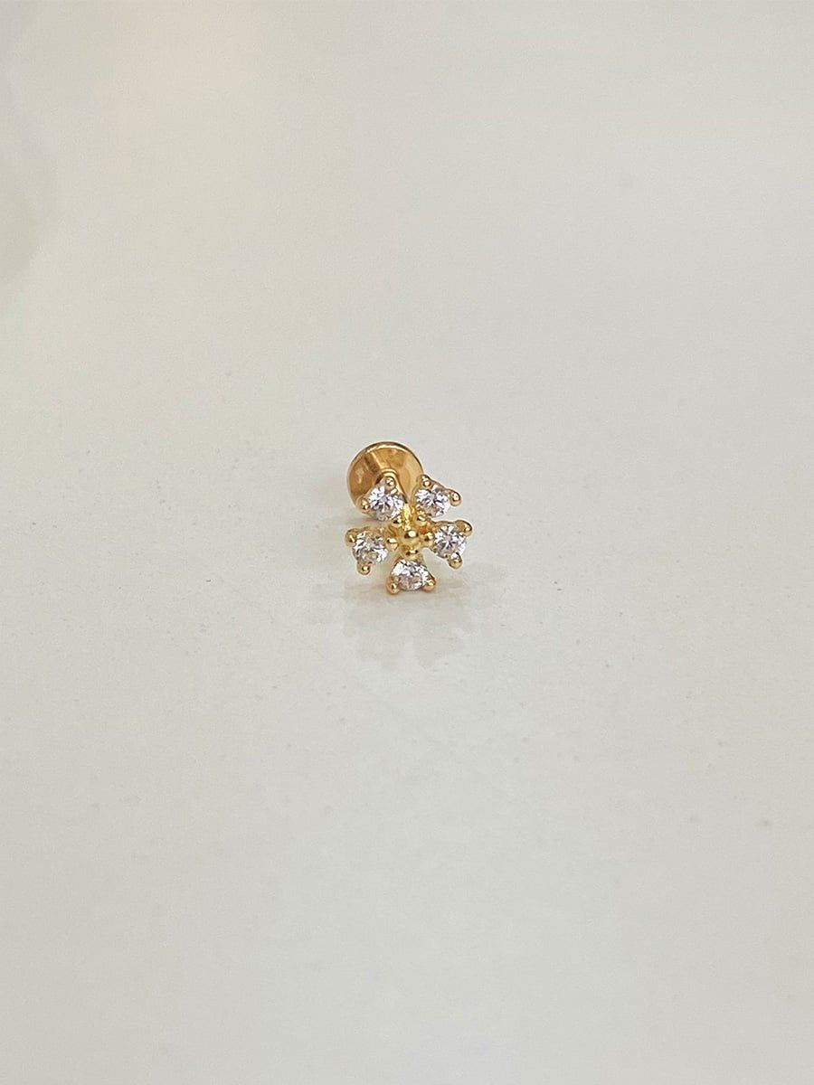 14K Twinkling Bloom Internal flatback 