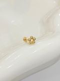  14K Flora Bead Internal flatback 