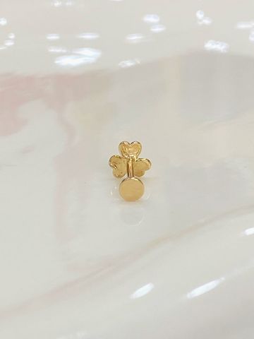 14K Leaf Clover Internal flatback 