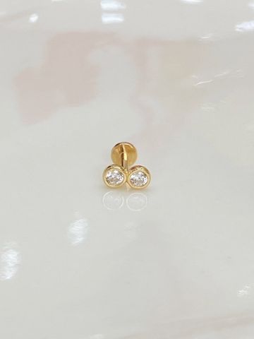  14K Twin Sparkle Internal flatback 