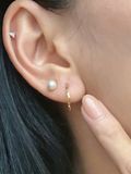  14K Essential Glint Hoops (L) 
