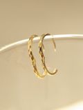  14K Essential Glint Hoops (L) 