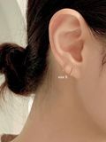  14K Square One-touch ring earring (3 size) 