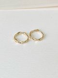  14K Molten Twist Hoops (L) 