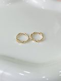  14K Molten Twist Hoops (L) 