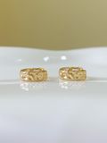  14K Hammered Texture Hoops (M) 