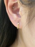  14K Molten Twist Hoops (L) 
