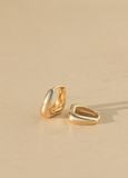 14K Smooth Teardrop Hoops (M) 