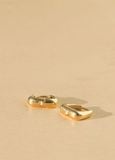  14K Smooth Teardrop Hoops (M) 