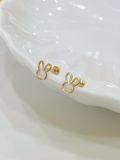  14K Bunny Outline Internal Flatback 