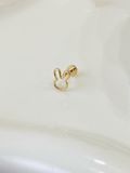  14K Bunny Outline Internal Flatback 
