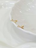  14K Cross Bar Internal Flatback 
