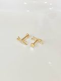  14K Cross Bar Internal Flatback 