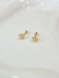  14k Bubble Flower Internal Flatback 