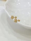  14k Bubble Flower Internal Flatback 