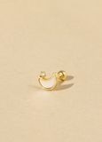  14K Crescent Moon Mother of Pearl Piercing 