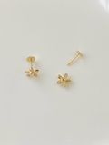  14K Sparkle Flower Labret 