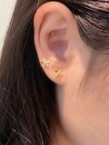  14K Sparkle Flower Labret 