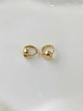  14K Puffy Heart Hoop (M) 