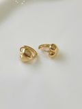  14K Puffy Heart Hoop (M) 