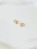  14K Sparkling Bow Mini Huggie 