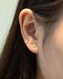  14K CZ Four-Petal Flower Internal Flatback 
