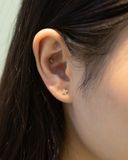  14K CZ Four-Petal Flower Internal Flatback 