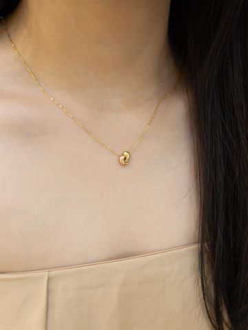  14K Twin Moon Necklace 