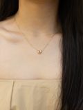  14K Twin Moon Necklace 