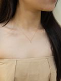  14K Minimalist Bar Pendant Necklace 