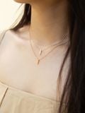  14K Minimalist Bar Pendant Necklace 