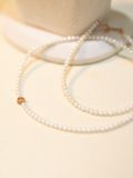  [last piece] 14K Freshwater Pearl Smile Necklace 
