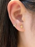  14K Ribbon Cubic Drop Piercing 