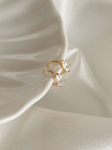  14K Crystal Drop One-touch (S) 