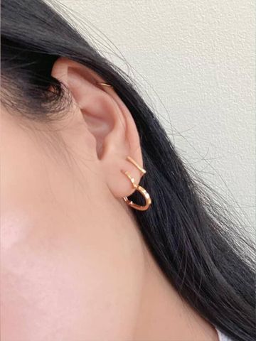  14K Heart Shaped Hoop (2 size ML) 