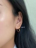  14K Square One-touch ring earring (3 size) 