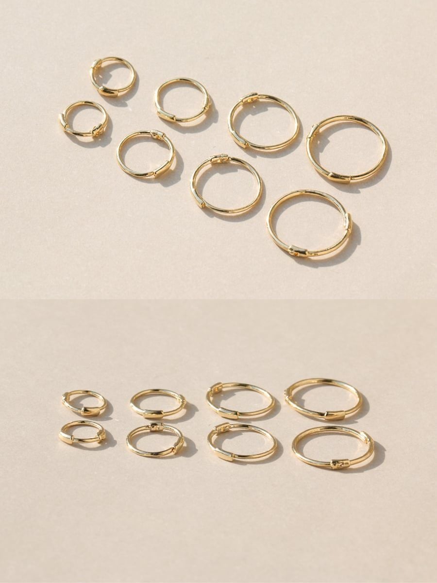  14K Essential Slim Hoops (4 size S, M, L, XL) 