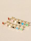  14K Vivid Lucky Clover Piercing (6 colors) 