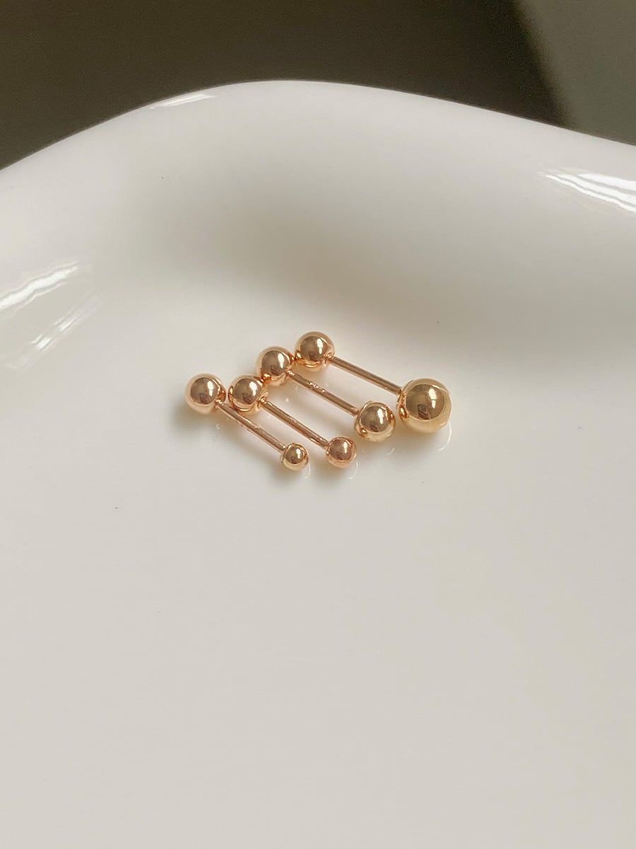  14K Gold Ball Piercing (5 size) 
