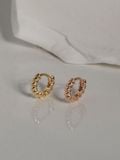  14K Twisted mini huggie (XS) 