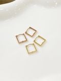  14K Square One-touch ring earring (3 size) 