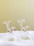  14K Square One-touch ring earring (3 size) 