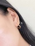  14K Square One-touch ring earring (3 size) 